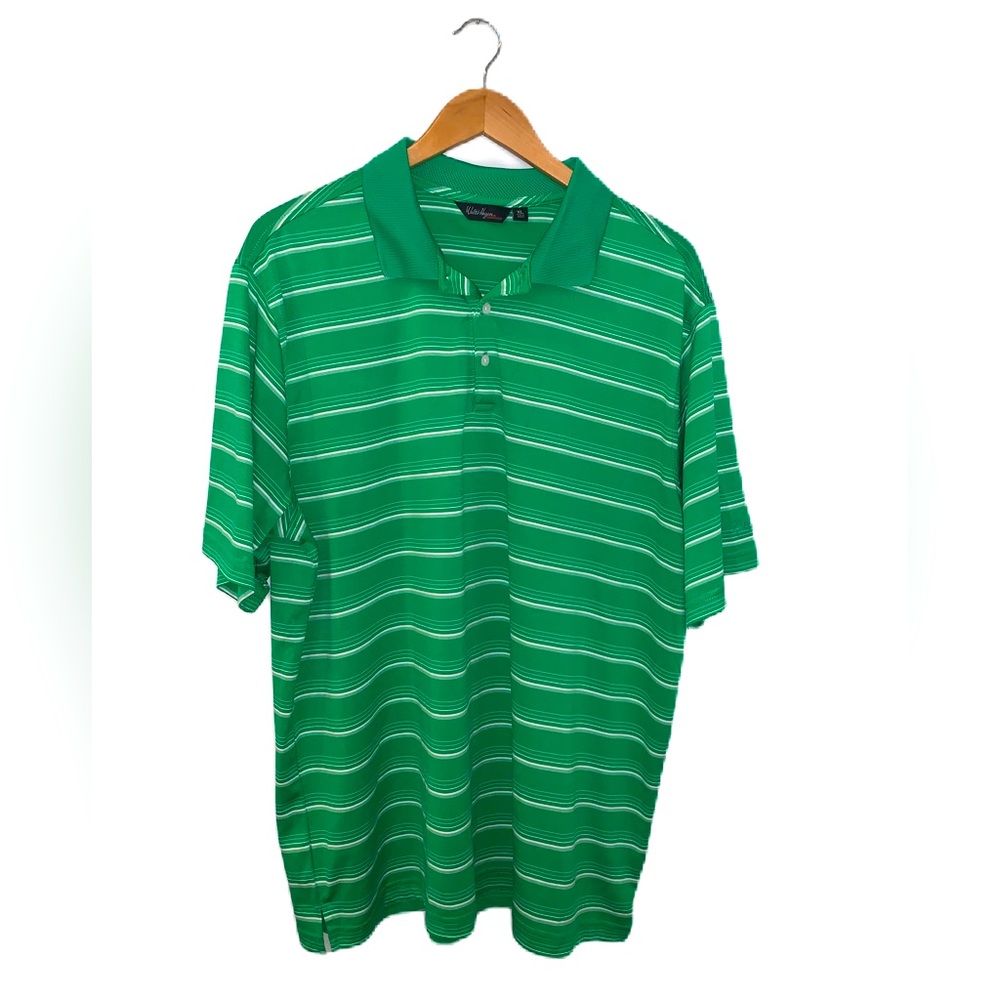 Walter Hagen Green and White Polo Shirt Sporty Design